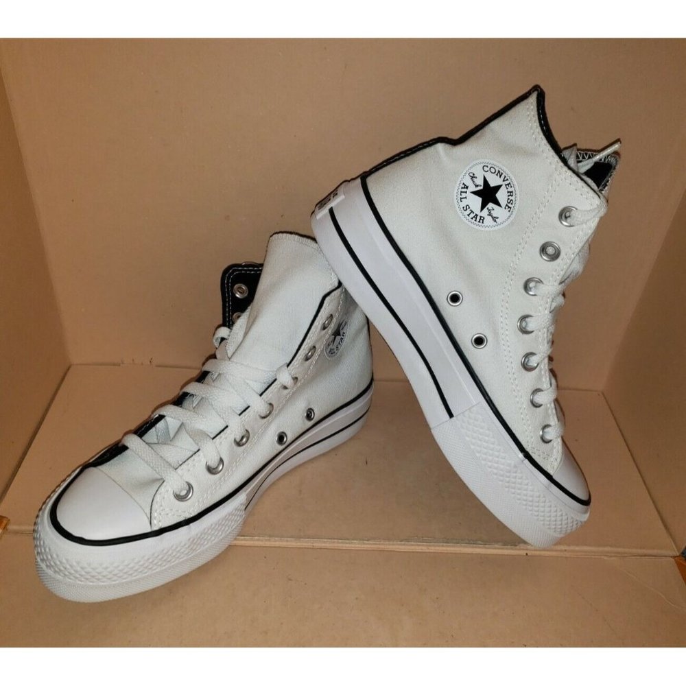 Converse Chuck Taylor All Star Lift Platform Black/White Women's Size 6 New